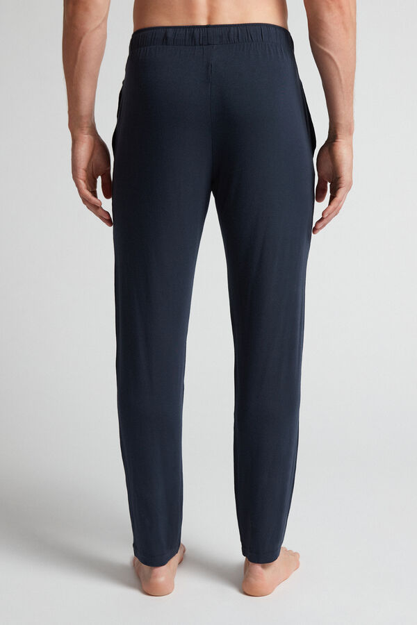 Pantaloni Intimissimi Silk And Modal Barbati Negrii | KPBINL-930