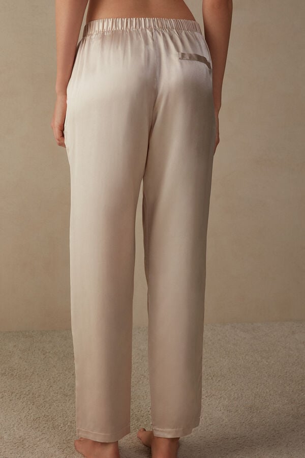 Pantaloni Intimissimi Straight Silk Dama Albi Roz | ZICKED-987