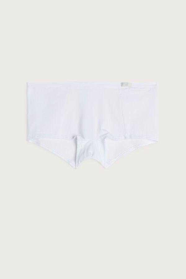 Pantaloni Scurti Intimissimi Cotton Boyshorts Dama Albi | ONLKDA-497