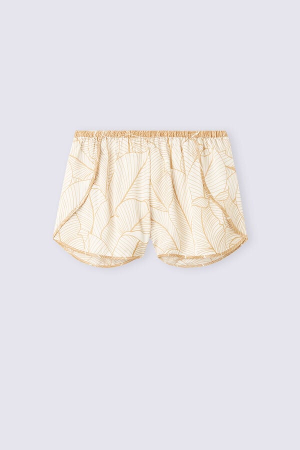 Pantaloni Scurti Intimissimi Golden Hour Satin Dama Bej | KZDBSQ-807