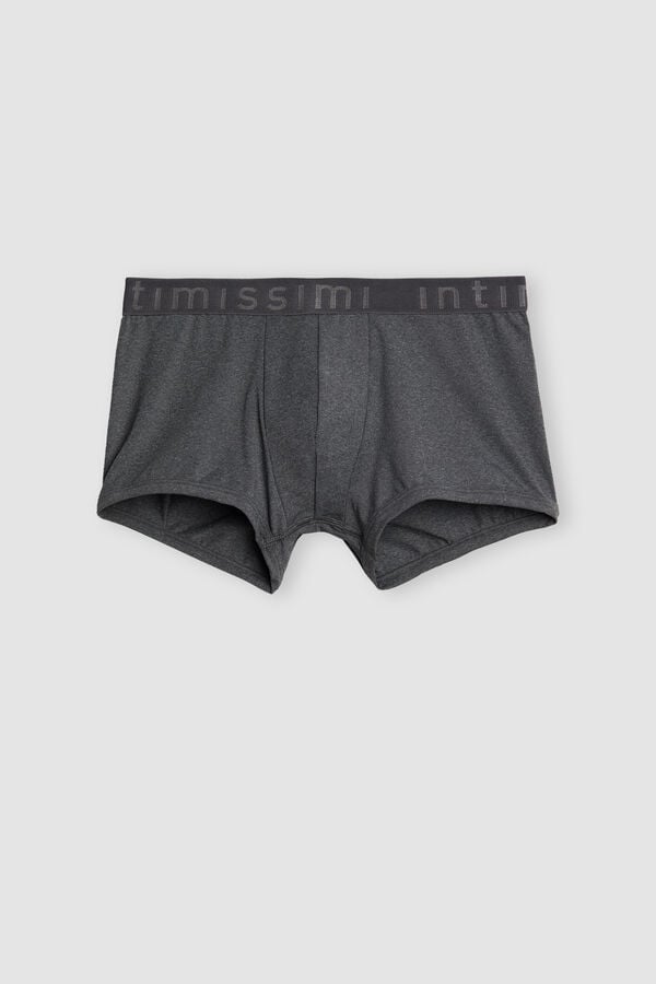 Pantaloni Scurti Intimissimi Microfiber Logo Barbati Gri Inchis | WLXGVD-623