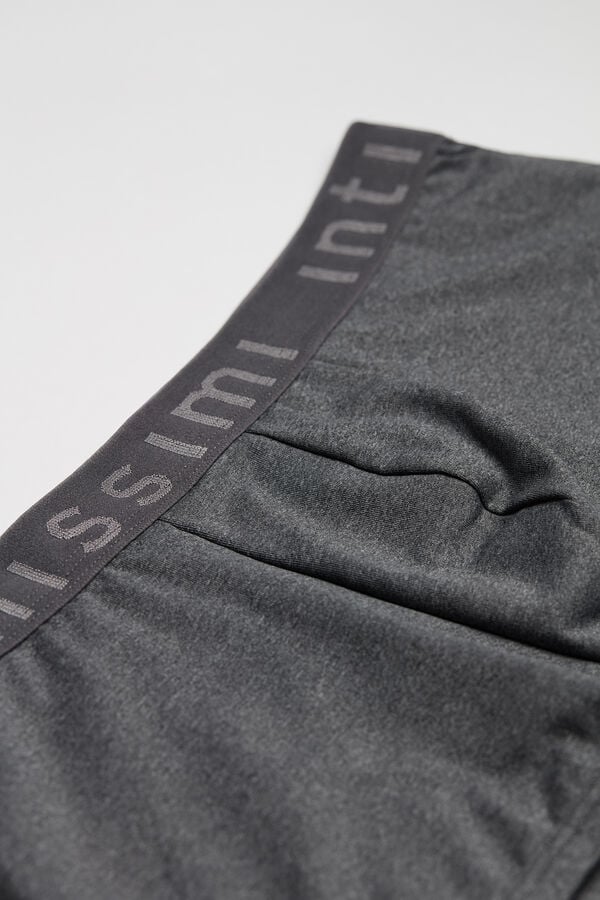 Pantaloni Scurti Intimissimi Microfiber Logo Barbati Gri Inchis | WLXGVD-623