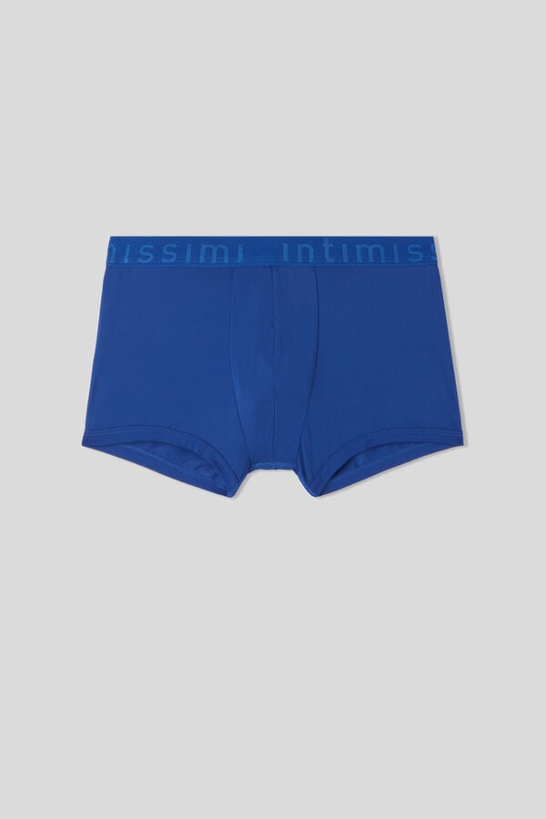 Pantaloni Scurti Intimissimi Microfiber Logo Barbati Albastri | DKWUOY-056