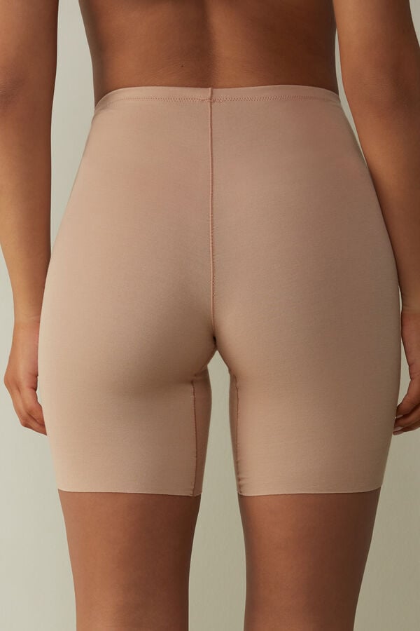 Pantaloni Scurti Intimissimi Raw Edge Seamless Cotton Dama Portocalii Bej | UVZTFK-815