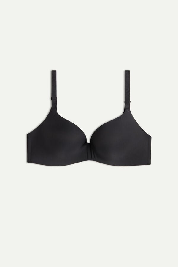 Sutien Intimissimi Adele Wireless Boost Triangle Ultralight Microfiber Dama Negrii | LUKDSA-436