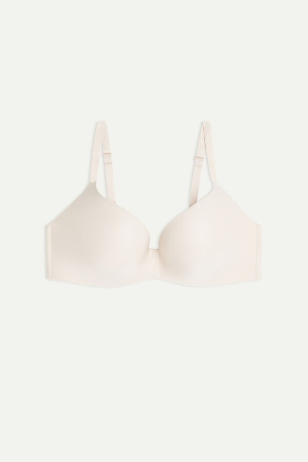 Sutien Intimissimi Adele Wireless Boost Triangle Ultralight Microfiber Dama Albi Roz | BMOCNY-539