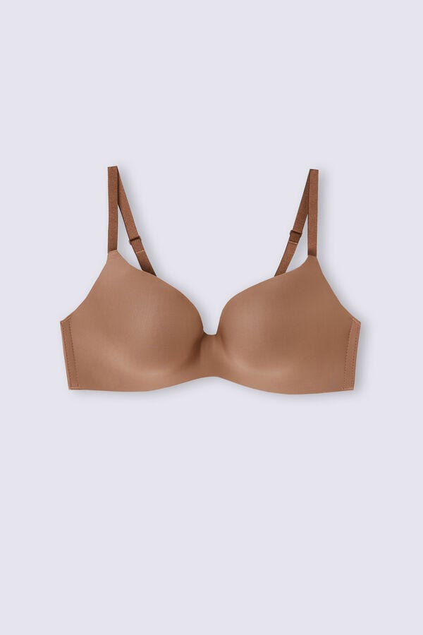 Sutien Intimissimi Adele Wireless Boost Triangle Ultralight Microfiber Dama Bej Inchis | RTMQUE-294