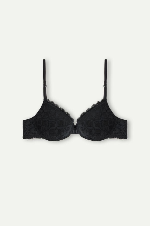 Sutien Intimissimi Bellissima Push-Up Lace Dama Negrii | PEXABF-496