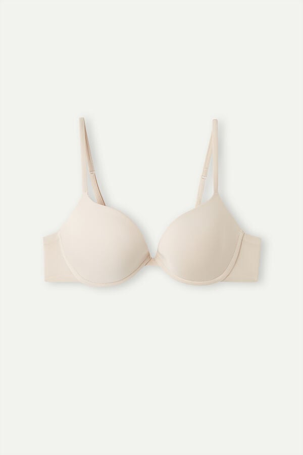 Sutien Intimissimi Bellissima Push-Up Ultralight Microfiber Dama Albi Roz | AENGJS-974