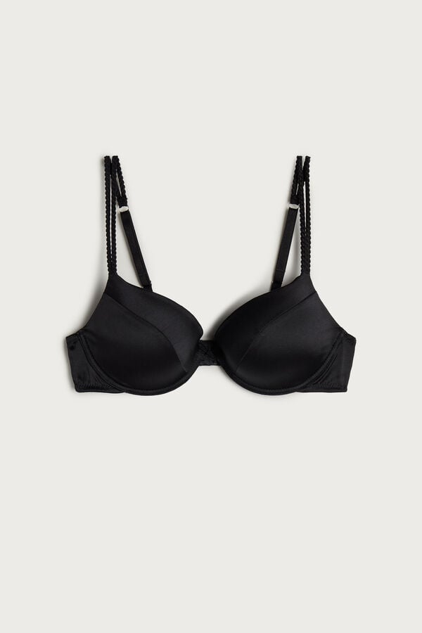 Sutien Intimissimi Bellissima Silk Push-Up Dama Negrii | STIMCY-907