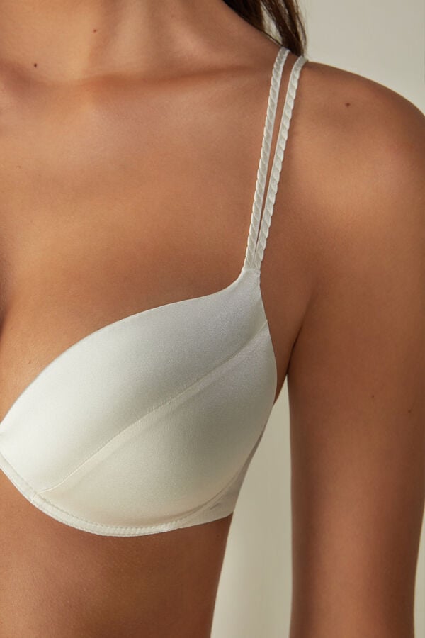 Sutien Intimissimi Bellissima Silk Push-Up Dama Albi | EWIKMT-215