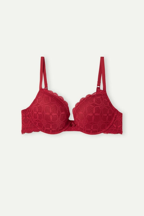 Sutien Intimissimi Elettra Super Push-Up Lace Dama Rosii | BZXNPJ-582