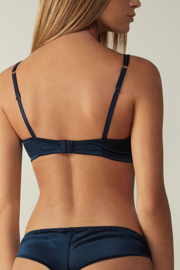 Sutien Intimissimi Emma Refined Everydaylette Triangle Silk Dama Albastri | CMFQTG-247