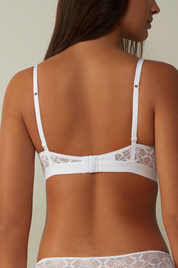 Sutien Intimissimi Emma Triangle Lace Dama Albi | YRLFVK-752