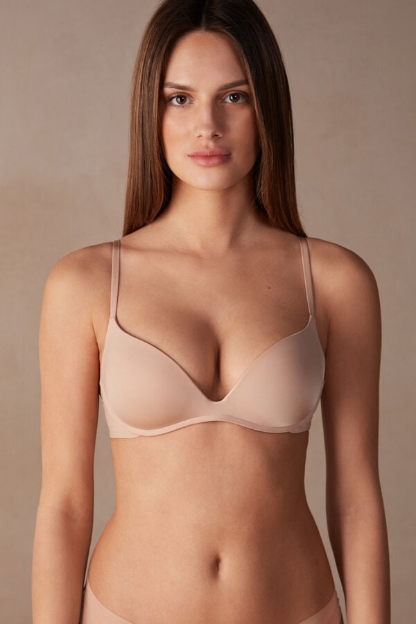 Sutien Intimissimi Gioia Push-Up Ultralight Microfiber Dama Portocalii Bej | WMIBNX-529