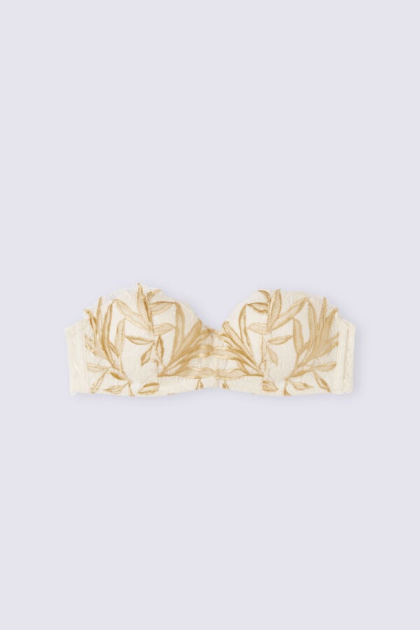 Sutien Intimissimi Golden Hour Gioia Bandeau Dama Galbeni Deschis Albi | HENPOW-325