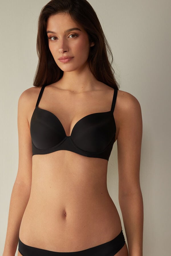 Sutien Intimissimi Irina Microfiber Balconette Dama Negrii | HVEICB-752