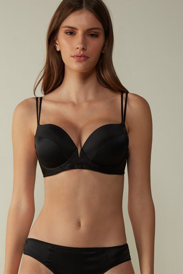 Sutien Intimissimi Mia Silk Super Push-Up Dama Negrii | IBELOK-071