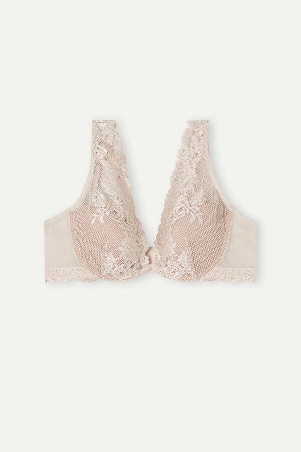 Sutien Intimissimi Pretty Flowers Elena Balconette Dama Albi Roz | DCGOUH-867