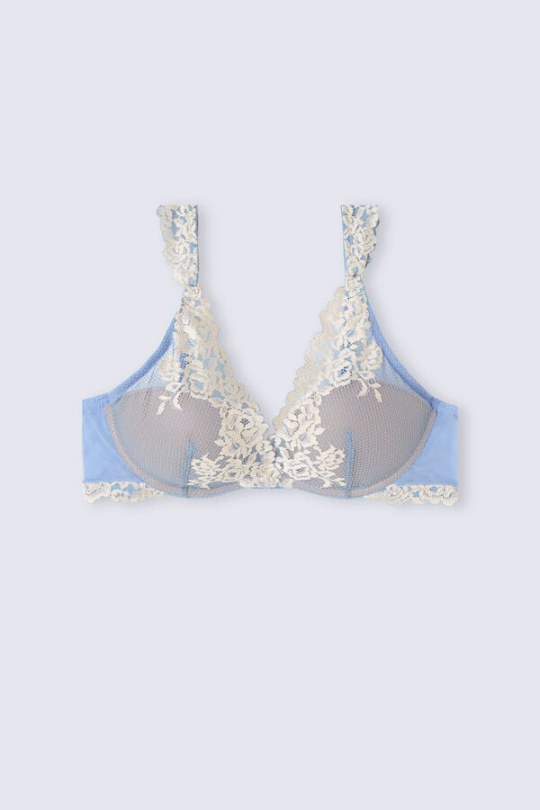 Sutien Intimissimi Pretty Flowers Giorgia Balconette Dama Albastri Albi | LVEGAW-642