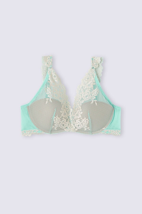 Sutien Intimissimi Pretty Flowers Giorgia Balconette Dama Verzi Albi | KUXLMP-016