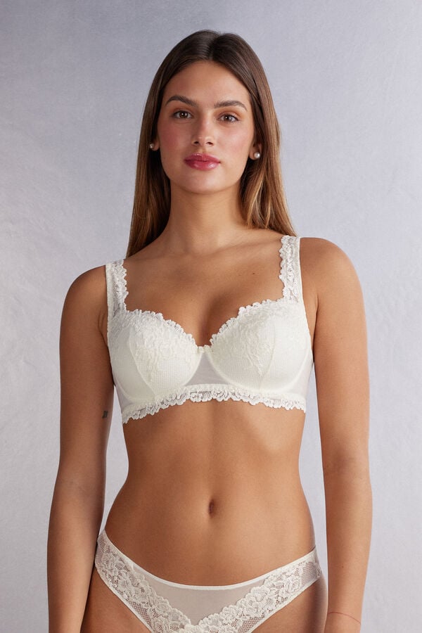 Sutien Intimissimi Pretty Flowers Sofia Balconette Dama Albi | CRVESP-376