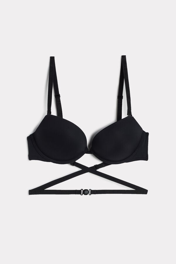 Sutien Intimissimi Silvia Multifunction Push-Up Microfiber Dama Negrii | QMIWDP-864