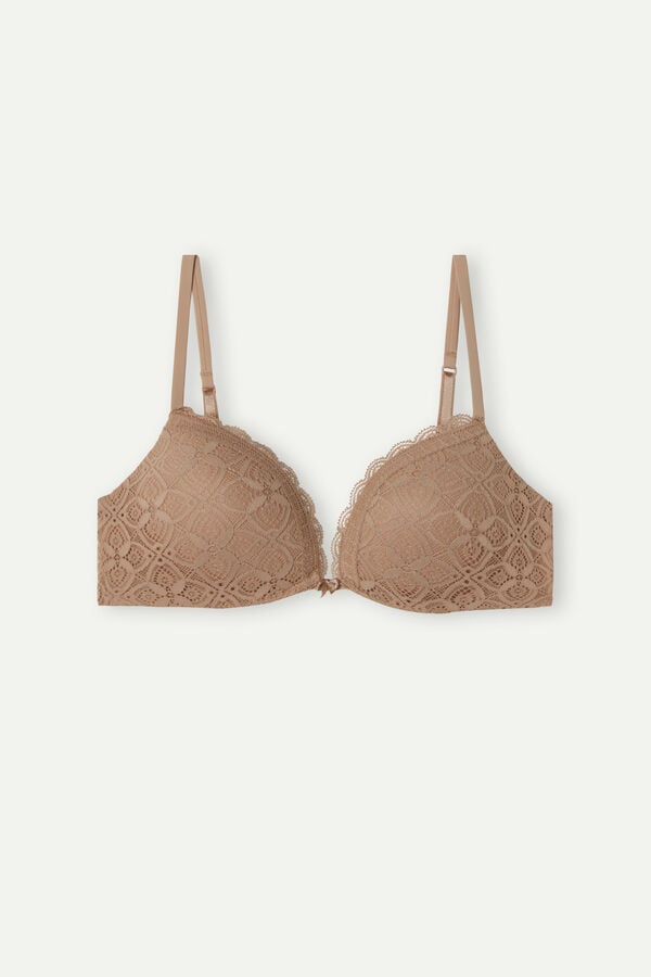 Sutien Intimissimi Silvia Push-Up Lace Dama Portocalii Bej | UFRCGD-814