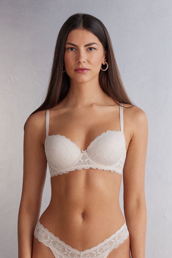 Sutien Intimissimi Sofia Balconette Lace Dama Albi Roz | SAJYWT-783