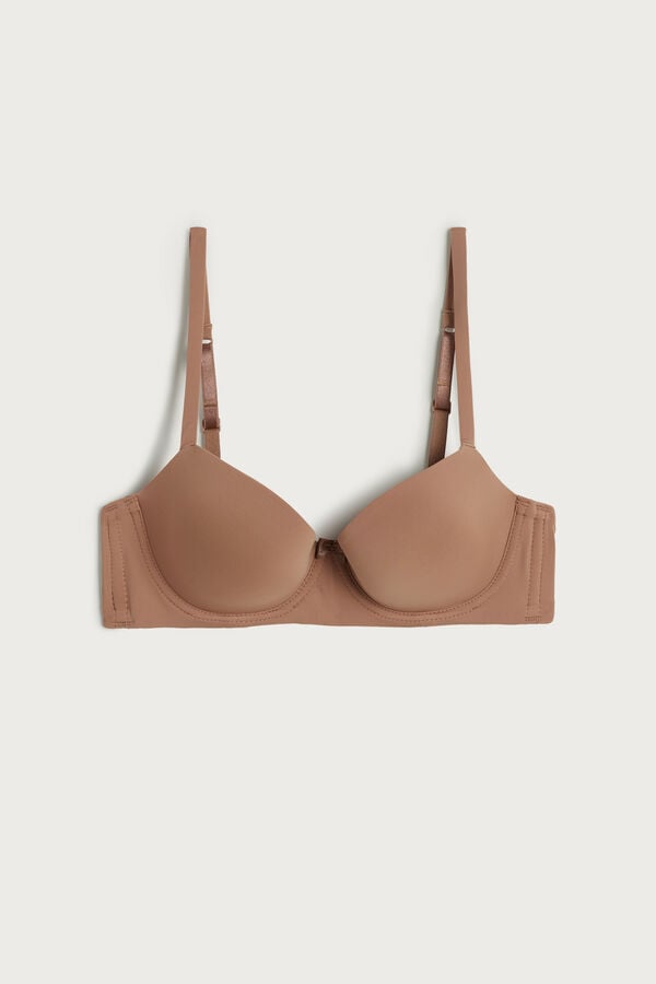 Sutien Intimissimi Sofia Microfiber Padded Balconette Dama Bej | XUGBNV-783