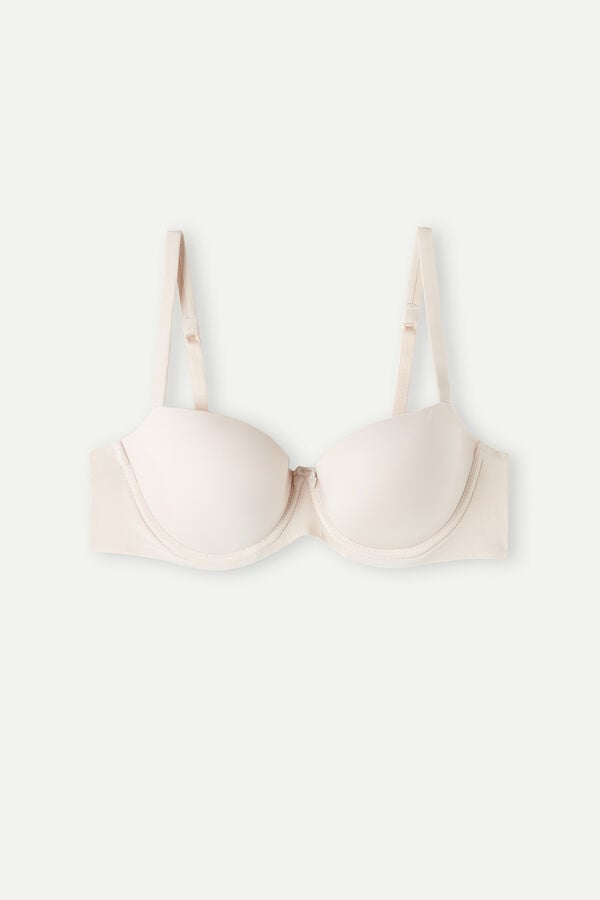 Sutien Intimissimi Sofia Natural Lift Balconette Ultralight Microfiber Dama Albi Roz | KDJVWQ-340