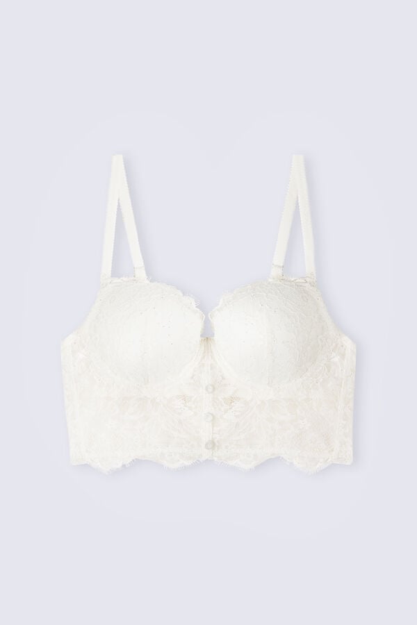 Sutien Intimissimi The Most Romantic Season Sofia Bustier Balconette Dama Albi | CEVRXM-793