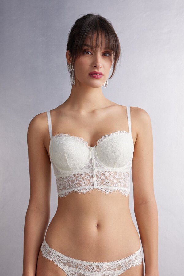 Sutien Intimissimi The Most Romantic Season Sofia Bustier Balconette Dama Albi | CEVRXM-793