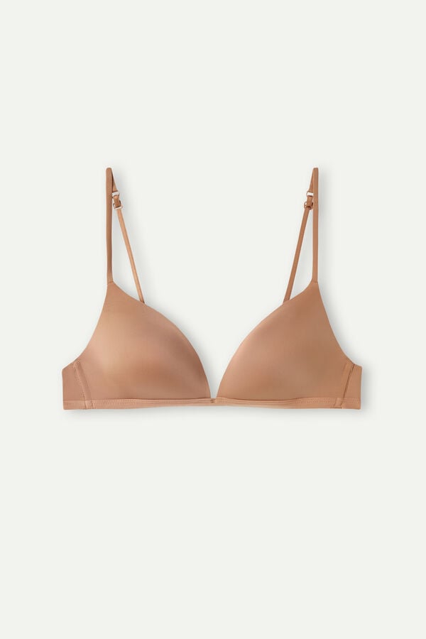 Sutien Intimissimi Tiziana Triangle Ultralight Microfiber Dama Bej | DVBHAC-185