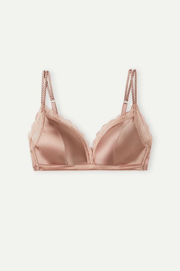 Sutien Intimissimi Tiziana Wireless Plunge Triangle Silk And Lace Dama Roz | OPNSRJ-190