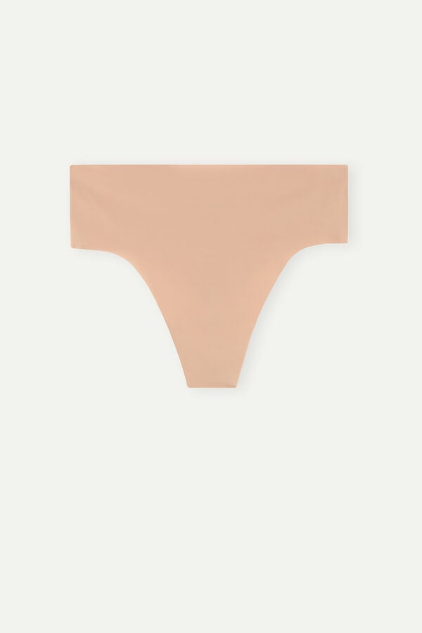 Tanga Intimissimi High Waist In Seamless Ultralight Microfiber Dama Portocalii Bej | LFPCXW-392