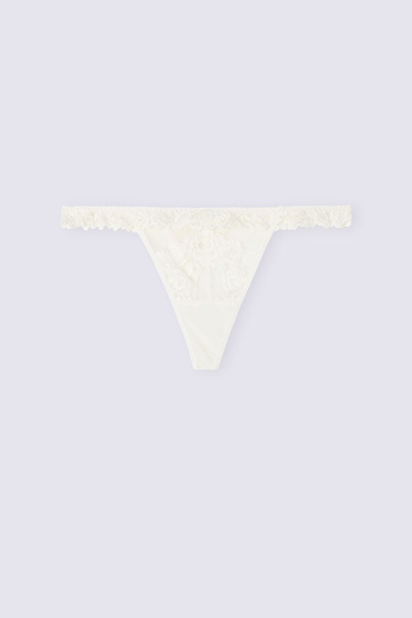 Tanga Intimissimi Pretty Flowers String Dama Albi | TEHBJO-215