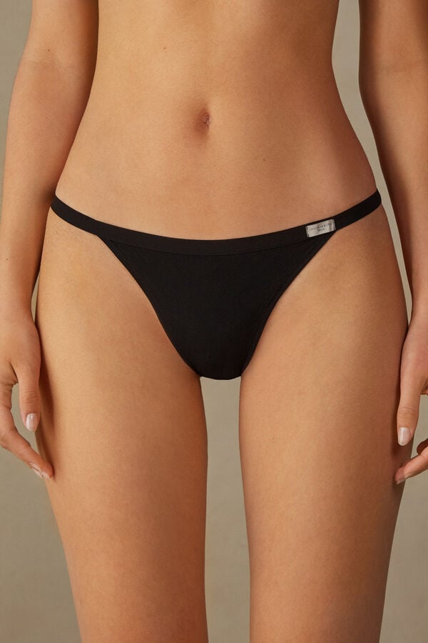 Tanga Intimissimi String In Cotton Dama Negrii | LASZIU-873