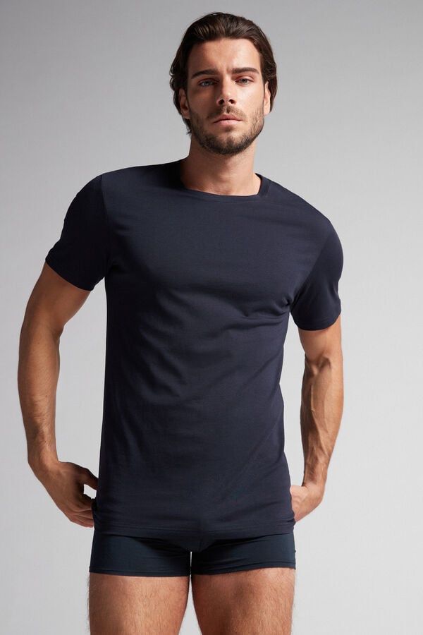 Tricou Intimissimi Superior Cotton Barbati Negrii | KXNCSJ-210